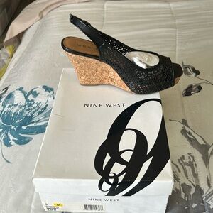 Nine West open toe wedges.